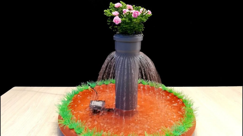 Đài phun nước lu sành độc đáo cho sân vườn