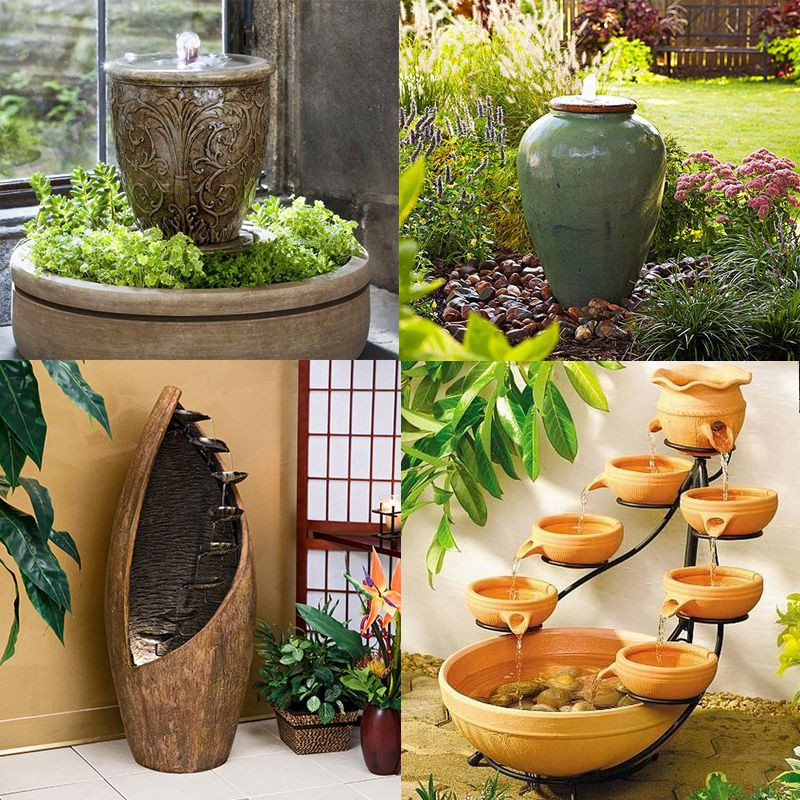 Mẫu đài phun nước đẹp từ chum gốm mộc mạc