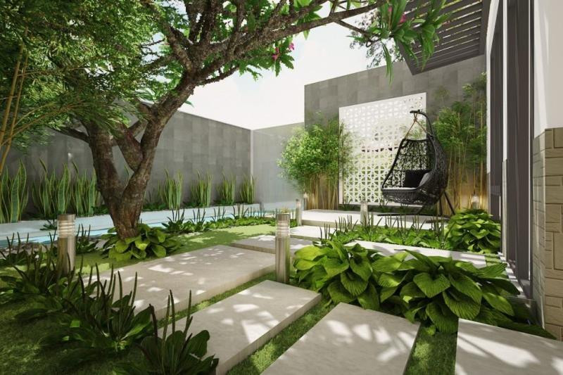 Mẫu sân vườn nhà phố hiện đại 9