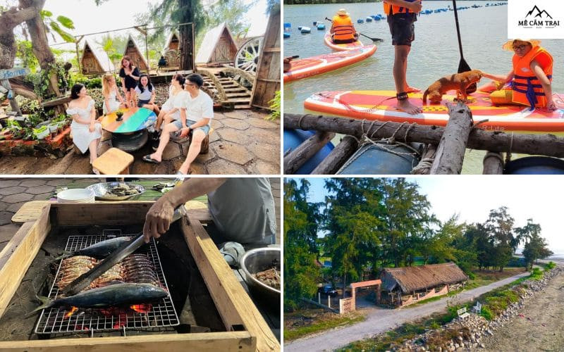 Khu vực tổ chức sự kiện và hoạt động ngoài trời tại Tân Tân Homestay Cần Giờ