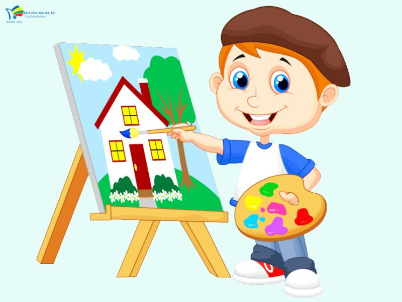 Tranh vẽ cây xanh đầy màu sắc, khơi gợi trí tưởng tượng của trẻ