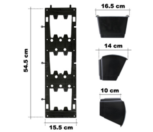 Chậu nhựa treo tường 54.5x15.5